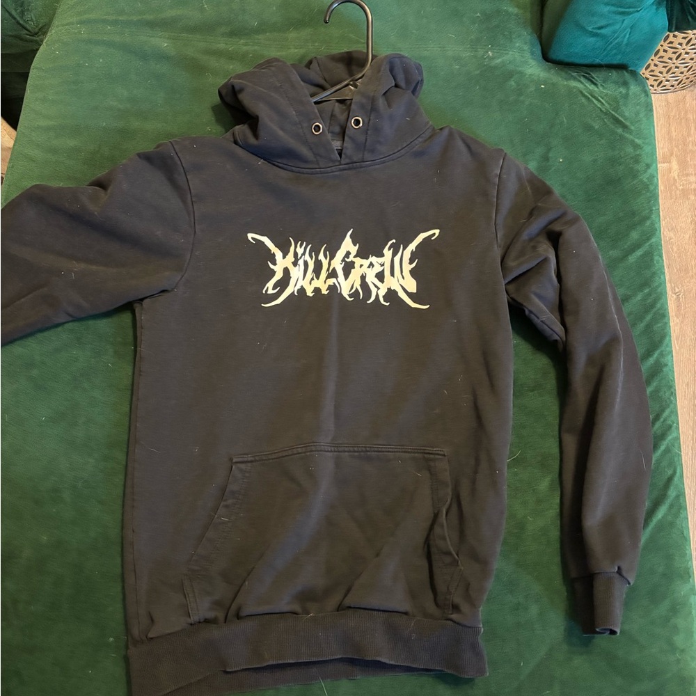 Kill Crew Black Hoodie with White Graphic Logo